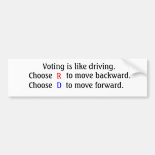 Stemmen is als rijden. bumpersticker