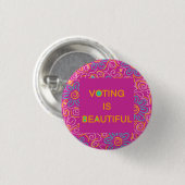 Stemmen is een mooi Notitieboek Ronde Button 3,2 Cm (Voorkant /achterkant)