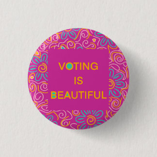 Stemmen is een mooi Notitieboek Ronde Button 3,2 Cm