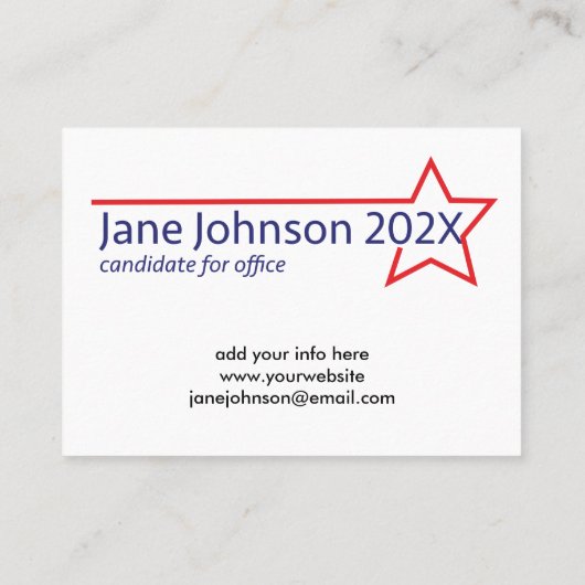 Stemmen is geen herinnering aan de stemming in de visitekaartje (Achterkant)