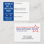 Stemmen is geen herinnering aan de stemming in de visitekaartje (Voorkant / Achterkant)