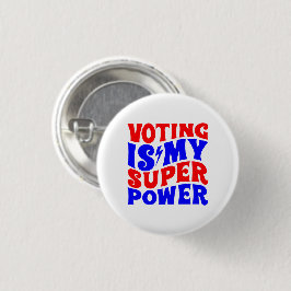 Stemmen Is Mijn Superkracht Ronde Button 3,2 Cm