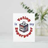 Stemmen is mijn Superpower Briefkaart (Staand voorkant)