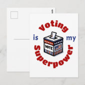 Stemmen is mijn Superpower Briefkaart (Voorkant / Achterkant)
