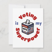 Stemmen is mijn Superpower Notitiekaartje (Voorkant)