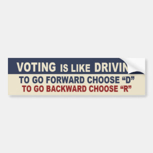Stemmen is net als rijden bumpersticker