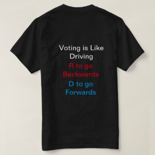 Stemmen is net als rijden op T-shirt