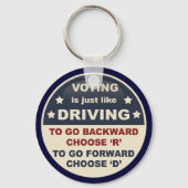 Stemmen is net als rijden sleutelhanger (Voorkant)
