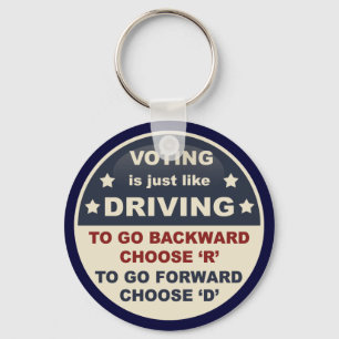 Stemmen is net als rijden sleutelhanger