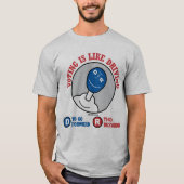 Stemmen is net als rijden t-shirt (Voorkant)