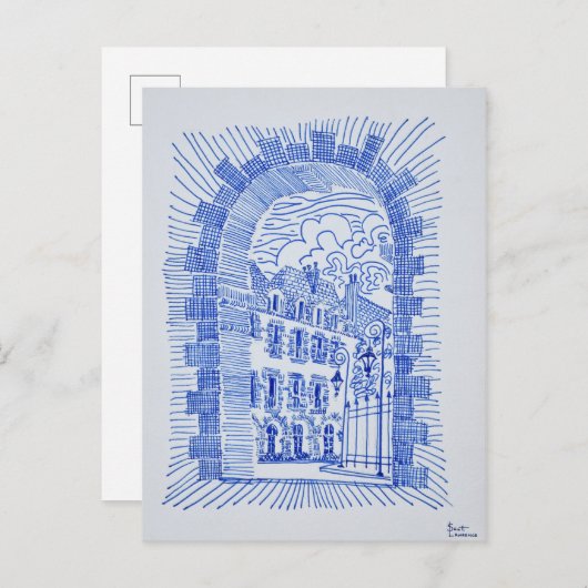 Stemmen| Marais, Parijs, Frankrijk Briefkaart (Voorkant / Achterkant)