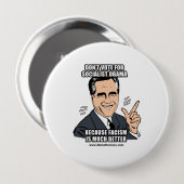 STEMMEN NIET VOOR SOCIALISTISCHE OBAMA RONDE BUTTON 4,0 CM (Voorkant /achterkant)