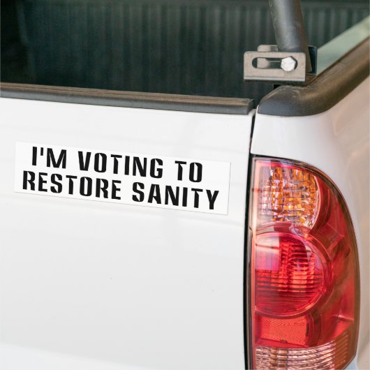 Stemmen om de sanitaire Bumpersticker te herstelle (Op Truck)