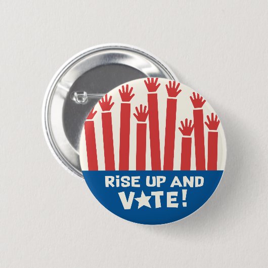 Stemmen omhoog en omhoog ronde button 5,7 cm (Voorkant /achterkant)