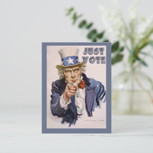 STEMMEN Oom Sam BRIEFKAARTEN voor kiezers (Staand voorkant)