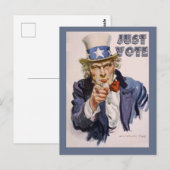 STEMMEN Oom Sam BRIEFKAARTEN voor kiezers (Voorkant / Achterkant)