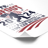 Stemmen op Bigfoot 2024 Sasquatch Presidential Foto Afdruk (Hoek)