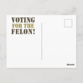 STEMMEN OP DE MISDADIGER! BRIEFKAART (Achterkant)