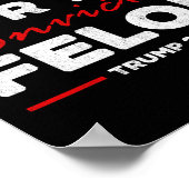 Stemmen op de veroordeelde misdadiger Trump Poster (Hoek)