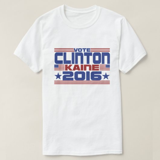 Stemmen op Hillary Clinton Tim Kaine in 2016 T-shirt (Design voorkant)