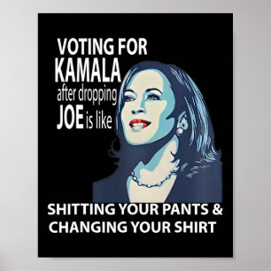 Stemmen op Kamala na het laten vallen van Joe is a Poster