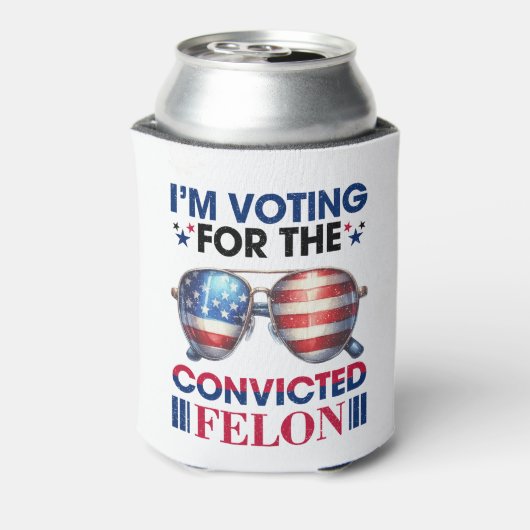 Stemmen op veroordeelde misdadiger Trump President Blikjeskoeler (Blikje Achterkant)