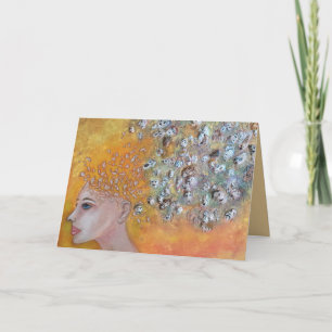 Stemmen Originele Kunst Sterke Vrouw Kaart