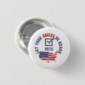 Stemmen over pet ronde button 3,2 cm (Voorkant /achterkant)