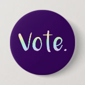 "Stemmen." Pastel Rainbow Ombre Button (Voorkant)
