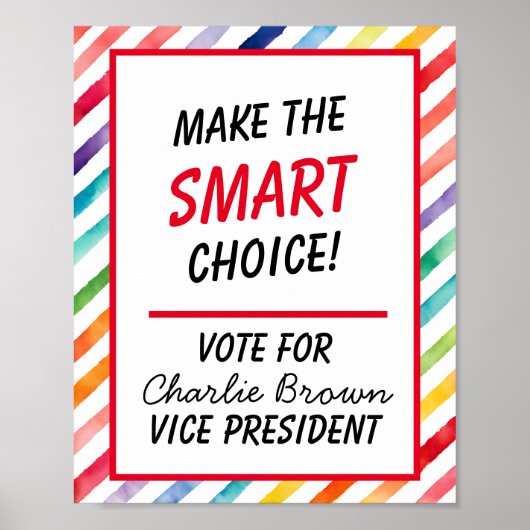 Stemmen Poster voor School Classroom - Smart Vote" (Voorkant)