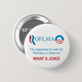 Stemmen Romney of Obama? Ronde Button 5,7 Cm (Voorkant /achterkant)