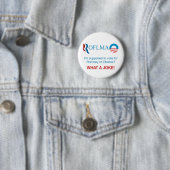 Stemmen Romney of Obama? Ronde Button 5,7 Cm (In situ)