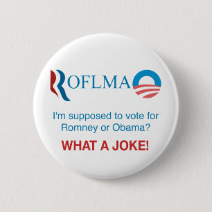 Stemmen Romney of Obama? Ronde Button 5,7 Cm
