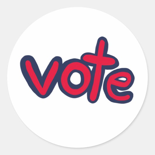 Stemmen Ronde Sticker (Voorkant)