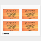 Stemmen string die zeggen moet rechthoekige knop a sticker (Vel)