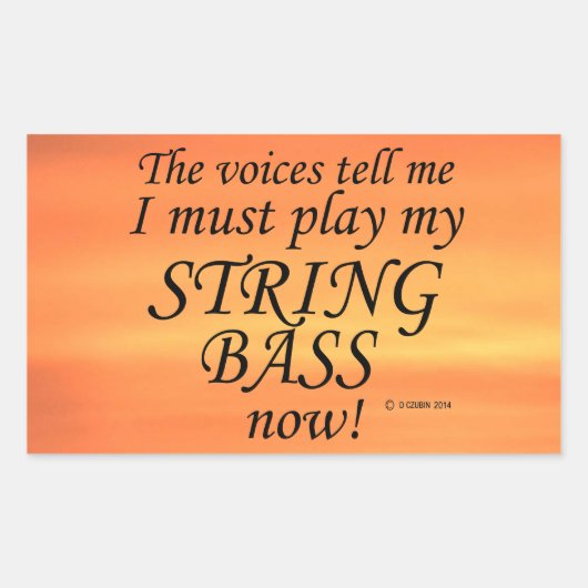 Stemmen string die zeggen moet rechthoekige knop a sticker (Voorkant)