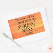 Stemmen string die zeggen moet rechthoekige knop a sticker (Envelop)
