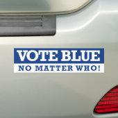 Stemmen tegen blauw, geen kwestie die bumpersticker (Op auto)