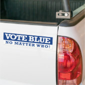 Stemmen tegen blauw, geen kwestie die bumpersticker (Op Truck)