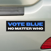 Stemmen tegen blauw, geen kwestie die bumpersticker (Op auto)