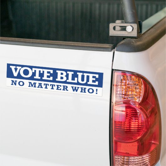 Stemmen tegen blauw, geen kwestie die bumpersticker (Op Truck)