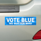Stemmen tegen blauw, geen kwestie die bumpersticker (Op auto)