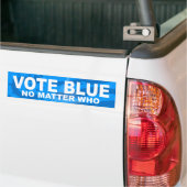 Stemmen tegen blauw, geen kwestie die bumpersticker (Op Truck)