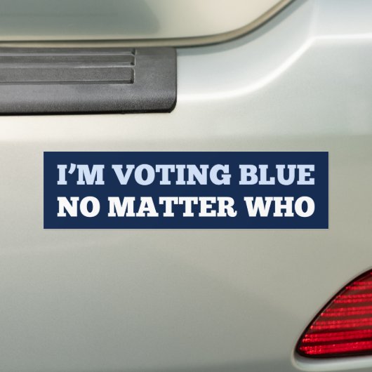 Stemmen tegen blauw, geen kwestie die bumpersticker (Op auto)