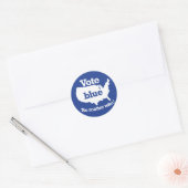Stemmen tegen blauw, geen kwestie die ronde sticker (Envelop)
