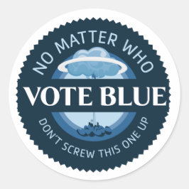 Stemmen tegen blauw, geen kwestie die | STICKER