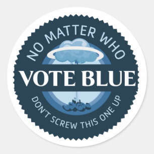 Stemmen tegen blauw, geen kwestie die STICKER