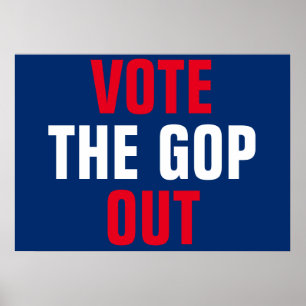 Stemmen tegen de protesten van de GOP Poster