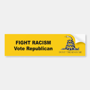 Stemmen tegen racisme - Republikein Bumpersticker