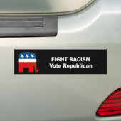Stemmen tegen racisme - Republikein Bumpersticker (Op auto)